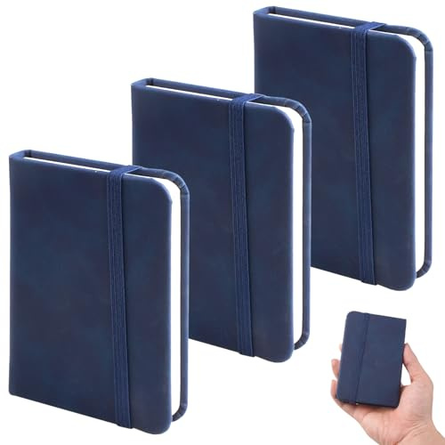 3 Pezzi Mini Quaderni Piccoli da Lavoro Taccuino A7 Copertina in Morbido PU