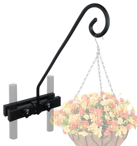 Supporto per piante da esterno, ganci robusti per recinzione e esterni, aste decorative in metallo per esterni, balcone, scale, giardino, cortile, fattoria e ingressi