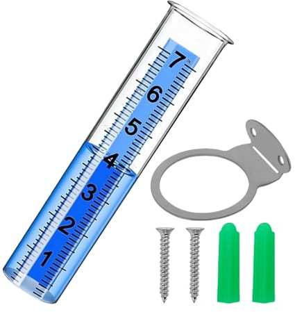 Pluviómetro,Herramienta De Medición De Lluvia Con Precisión | Medidor Resistente Para Jardín Terraza Y Exteriores