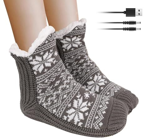 Chaussettes Chauffantes Femmes,Imperméable sans Fil Thermique - Femmes Camping Chaussettes Chauffantes Électriques,pour Maison Randonnee Travail Navette Camping Cyclisme Ski Neige Hiver Hommes