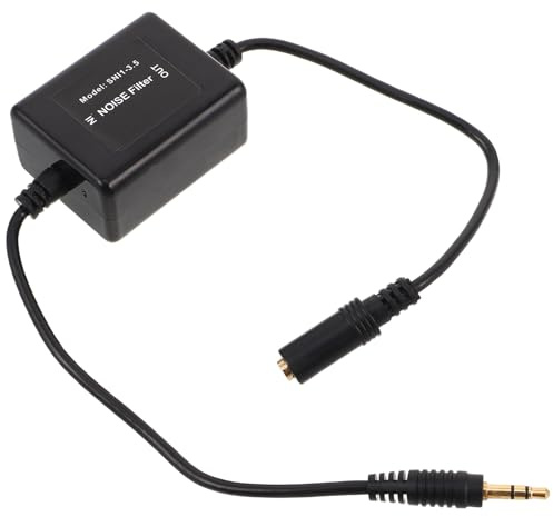 UKCOCO Filtro Antirumore Autoradio per Eliminare Distorsioni Audio Soppressore di Ronzio per Impianto Audio Auto Isolatore di Loop di Terra per Installazioni Stereo