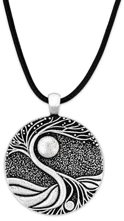 Hanary Viking Tree of Life Necklace, Vintage Antique Tree of Life Moon Pendant, Vintage Jewelry Gift for Women
