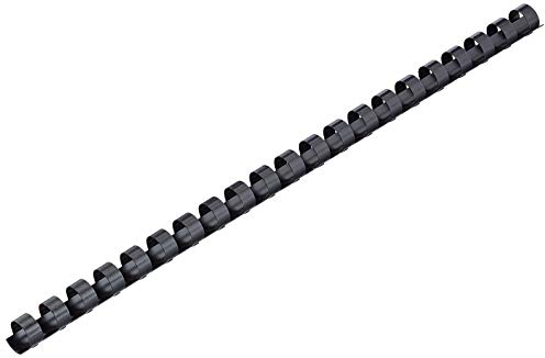 Leitz 10972 Plastikbinderücken, A4, Kunststoff, 16 mm, 145 Blatt, 100 Stück, schwarz