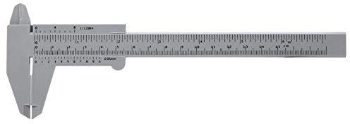 Instrument de Mesure micrométrique, ANGGREK 150 MM en Plastique Étrier en Plastique Vernier Étrier Micromètre Mesure Étudiant Outil Coulissant Jauge Règle Pouce/Métrique