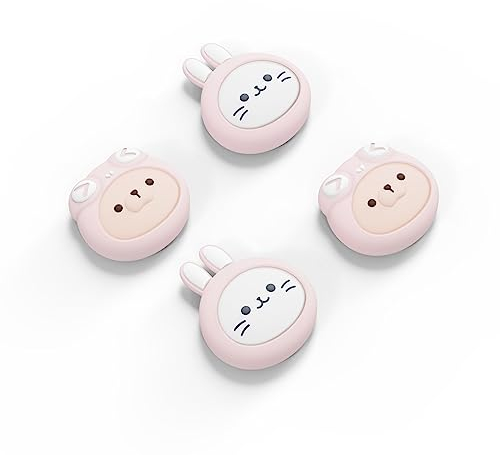 playvital Copri Levette Analogiche Gommini per ps5,per ps4 Joystick,Thumb Grip Caps per Xbox Series/One X S,Switch PRO Controller-Gattini&Cuccioli-Rosa