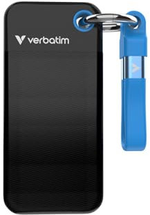 Verbatim Pocket SSD 1 TB, externe SSD USB 3.2 Gen 2, bis zu 1000 MB/s Lesen & Schreiben, tragbare Festplatte für PC, Mac & Konsole, Schwarz/Blau