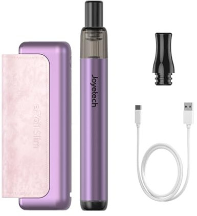 JOYETECH Eroll Slim Vape Kits 1500 mAh + 480 mAh großer Akku 2 ml wiederaufladbares USB-C Wechsel Pod System ohne Nikotin Lavendel Lila