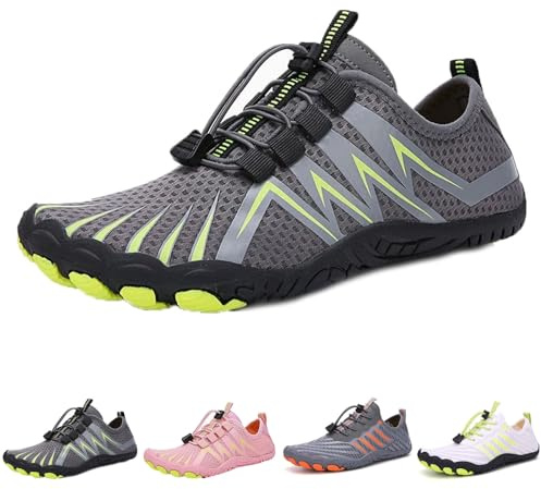 SYT-MD Zapatos de conexión a Tierra Bronoir con Cobre, Calzado de Senderismo Descalzo for Mujeres y Hombres, Calzado ortopédico Antideslizante for Senderismo.(Gray-B,43 EU)
