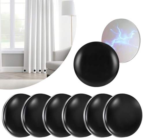 KMFYMPT 6 Pairs Shower Curtain Weights, Weights For Curtains, 4 cm Shower Curtains Magnet, No Sew, No Rust, Windproof Magnets Are Suitable For Drapes, Tablecloths, Refrigerators, And Flags (Black)