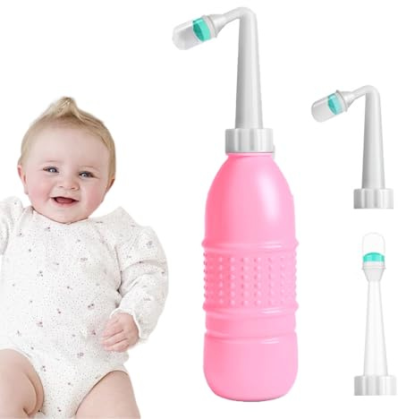 Feminin dusch – återanvändbar rengöringsflaska | Personligt duschsystem | Mjuk klämma glödlampa rengöring, mild munspolning, bärbar hygientvättmaskin för hemresa