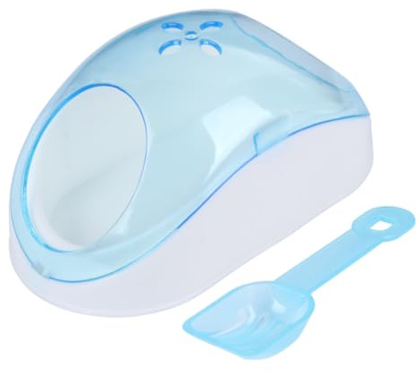 Alasum Maison de Bain pour Petits Animaux Sable Chinchilla et Hamster Bac Plastique Semi-Transparent avec Entrée Accessoire Hygiénique Portable pour Stress et Activité Couleur Aléatoire
