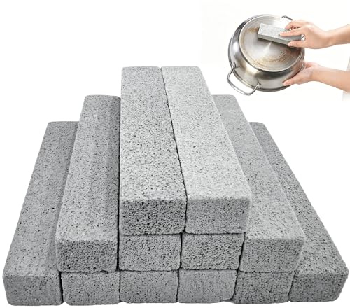 12 Pezzi Pietra Pomice Pulente, Pumice Stone, Cleaning Block per WC, Bagno, Cucina, Grill