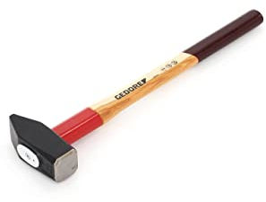 GEDORE 8673220 Vorschlaghammer, 3 kg, Mit ROTBAND-Plus Stielbefestigung, Bruchfestes Hickoryholz, 600 mm, Geschmiedeter Hammerkopf