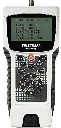 Kabeltester CT-20TDR VOLTCRAFT CT-20TDR Geeignet für geschirmte/ungeschirmte Kabel, CAT3, CAT4, CAT5, CAT5E, CAT6, Coax