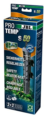 JBL ProTemp S 50, Heating for aquariums, 50 W safety heater-stat with protective basket
