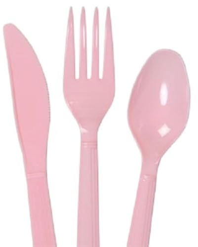 Party! 16 Forks, 16 Spoons & 16 Knives, Pink