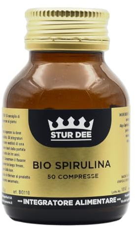 Stur Dee - Bio Spirulina, 50 Compresse, aiuta il benessere contro fatica e stress