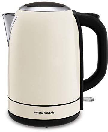 Morphy Richards 102781 Stainless Steel Jug Kettle Rapid Boil, 3000 W, 1.7 liters, Cream