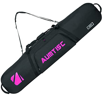 AUMTISC Snowboardtaschen Boardtaschen Skitasche Skiausrüstung Snowboardaufbewahrung Snowboard-Reisetasche Gepolsterte Skitasche Skiausrüstung Skireisetasche Länge In Rot-155cm