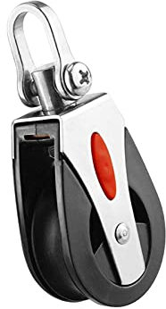 Cabeza universal de acero inoxidable, polea giratoria simple, polea de polipasto de rodillos, polea de aparejo de cuerda para uso doméstico, equipo de gimnasio