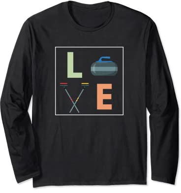Curling Love for Curling Player on Funny Curling Long Sleeve T-Shirt