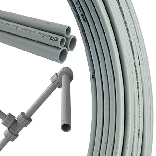 Bricoloco Tubo Polibutileno (PB) para instalaciones sanitarias de fontanería, calefacción o hilo radiante. Instalación sin soldadura, flexible, económico y seguro. No tóxico. (10 metros, 15 mm)