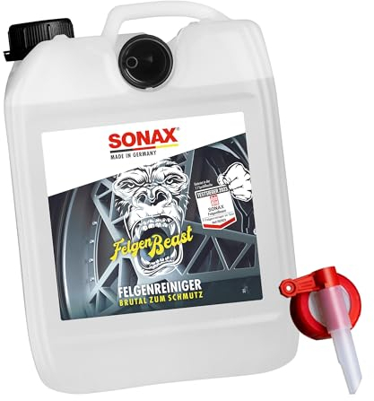 Auto Felgen Reinigung Bundle: SONAX FelgenBeast Felgenreinger im 5L Kanister mit praktischem Ausgießhahn