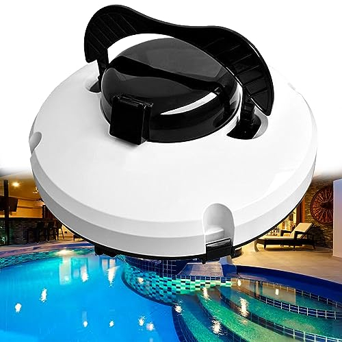 Automatic Pool Cleaning Robot - Small In-Ground and Above Ground Pool Cleaning Robot with 3 Modes for Floors, Walls and Waterlines