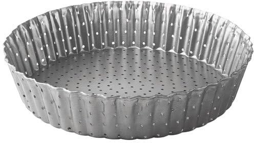 Lacor - 68789 - Moldes Repostería, Molde Bizcocho, Molde Rizado Alto, Perforado, Acero al Carbono, Libre de PFOA, Antiadherente, Apto para Horno, Apto para Congelador, 28 cm