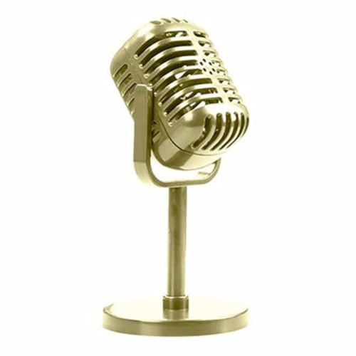 Klassisk retro dynamisk sångmikrofon vintage mikrofon universellt stativ för Live Performance Karaoke studio-inspelning guld lätt att installera lätt att använda