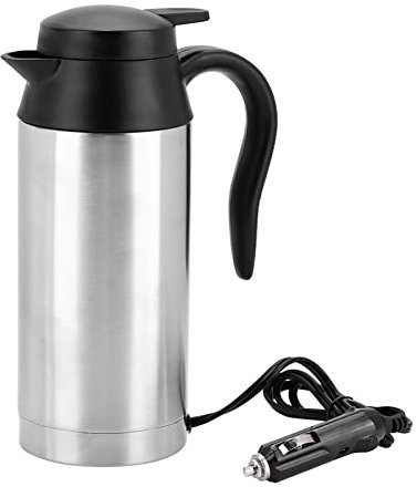 WPKD BLUEIY Portable Travel Electric Cup,Car Heating Kettle,750ml 24V Travel Kettle,Height 22cm,Diameter 8.5cm,Auto Cut Off Water Heater Bottle for Camping Road Trip Car