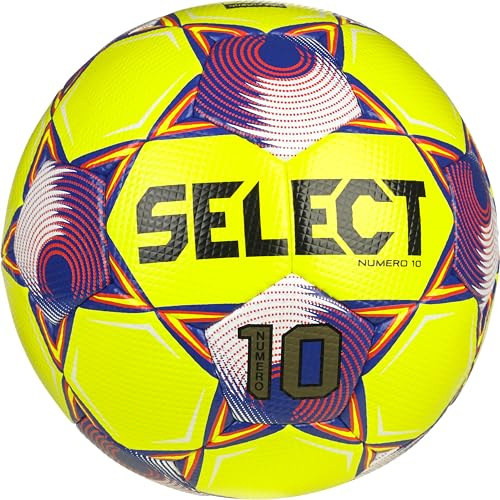 Select Numero 10 Soccer Ball, Yellow/Blue/Red V25, Size 5