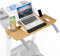 Relaxdays Support Ordinateur pour Tapis de Course, Sangles de sécurité, Repose-Ordinateur pour Boissons, Bambou, Naturel