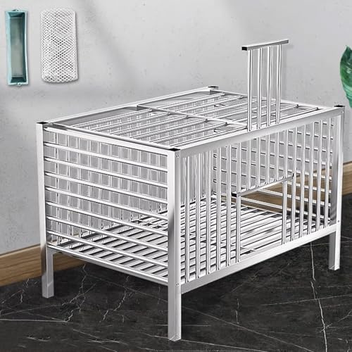Chicken Cage Indoor Made of Stainless Steel Small Chicken Coops for Indoor/Outdoor Pulling Door Design 2.5cm Encrypted