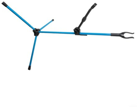 Gdfnmogo Support d'arc recourbé avec support de canne d'équilibre réglable, construction en fibre de verre, pliable et portable pour l'entraînement et une utilisation en extérieur (bleu)