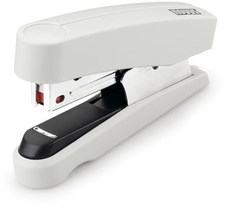 Novus B 10 FC Heftgerät (20 Blatt, Flachheftung, inkl. 200 Heftklammern) grau