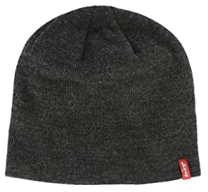 Levi's Unisex Otis Beanie Strickmütze, Grau (Dark Grey), Medium (Herstellergröße: S/M)