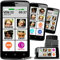 Mobiho-Essentiel Le SMART PHOTO CONTACT 5,5 pouces. L'interface senior sur mesure avec 9 photos contacts, SOS, Lampe, Coach privé, aide, intervention à distance inclus, Stylet extensible fourni + pochette de rangement inclinable. Débloqué tout opérateur toute carte Sim