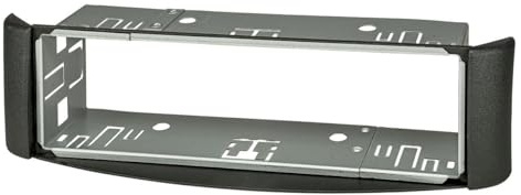 tomzz Audio 2451-020 Cornice radio compatibile con Smart fortwo (450) 1998-2007 grigio scuro con scanalatura in metallo