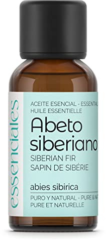 ESSENCIALES Aceite Esencial de Abeto siberiano 30 ml – 100% Puro y Natural – Aroma Fresco para Difusor, Humidificador y Aromaterapia
