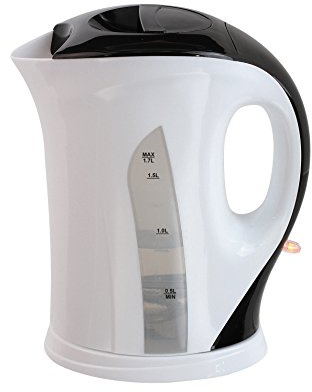 Domoclip DOD140 Elektrischer Wasserkocher, kabellos, 1,7 l, Weiß/Schwarz