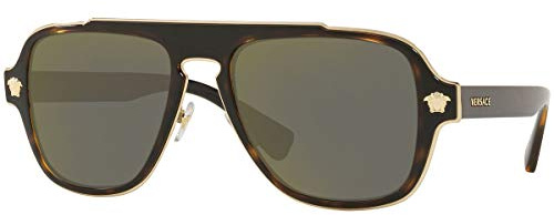 Ray-Ban Herren 0VE2199 Sonnenbrille, Schwarz (Dark Havana), 55