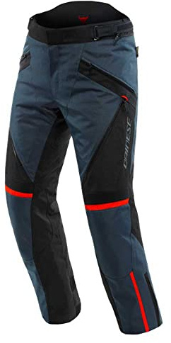 Dainese - Tempest 3 D-Dry Pants, Pantalon De Tourisme Moto Pour Homme, Membrane Imperméable, Intérieur Thermique Amovible, Protège-Genoux, Ebène/Noir/Lavande Rouge, 62