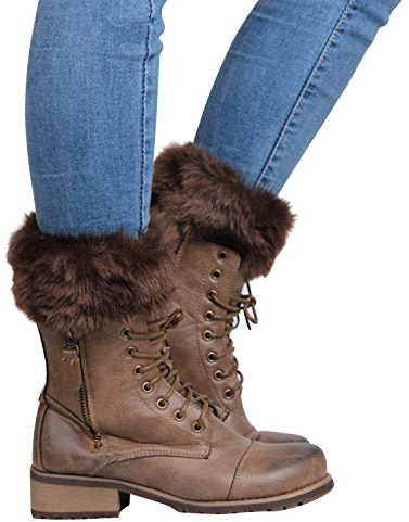 XGOPTS Woman Boot Topper Cuffs Fur Cuffs Socks Crochet Knitted Short Boot Topper Stretch Leg Warmer Boot Socks for Winter