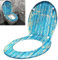 Yznahre WC-Sitz Toilettendeckel mit Absenkautomatik,Toilettensitz O-Form aus Duroplast Universal Größe Klodeckel, Antibakterielle WC Deckel Toilettenbrille Toilet Seat Klositz, Blau Planks