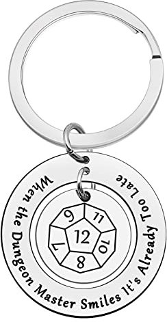 Ximalun Dungeon Master Gift Keyring DND Gift When The Dungeon Master Smiles It's Already Too Late Keyring Funny DND Gift RPG Gift Gamer Gift Dungeon Masters Fans Gift