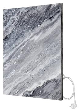 Marwona riscaldatore in pietra naturale a infrarossi con termostato I 500 W I Carrara Optik A-500 I Riscaldatore a infrarossi da parete a risparmio energetico I Garanzia di 5 anni I Qualità tedesca