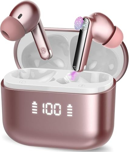 Auriculares Traductores de Idiomas con Traducción de audio y vídeo (Interpretación Simultánea), 48H Auriculares Traductor en Tiempo Real, 164 Idiomas, 6 Modos, Rosa Cascos Inalambricos Bluetooth 5.4