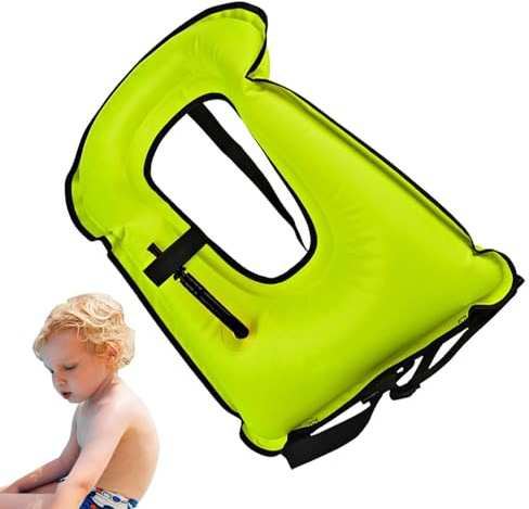 Gilet de snorkeling - Gonflable pour les adultes, sangles de sécurité réglables, support de charge léger | Aide à la natation pour débutants Snorkel plongée sports aquatiques jusqu'à 220 livres de