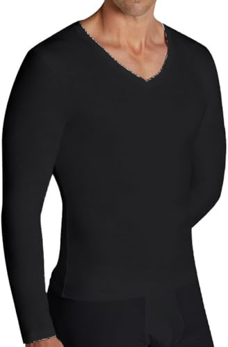 YSABEL MORA - Camiseta Interior Térmica Manga Larga Cuello Pico, Ideal para Climas Fríos, Tejido Suave y Transpirable, Ajuste Cómodo, Ropa Interior de Invierno para Hombre y Mujer.